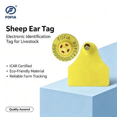 FULL ICAR được chứng nhận 134.2KHz FDX-B RFID TPU vật liệu Chiếc thẻ tai cừu và bò mới cho theo dõi gia súc ET957+T967 Fofia