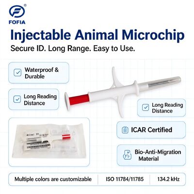 Fofia Microchip RFID Tiêm cho Động vật 134.2 kHz ISO 11784 11785 Chống nước 2.12 X 12 mm Nhận dạng Thú cưng