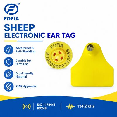 ICAR Approved Fofia ET957 T967 RFID Electronic Sheep Ear Tag TPU Laser Coded ISO 11784 5 FDX B 134.2 kHz Farm Tracking
