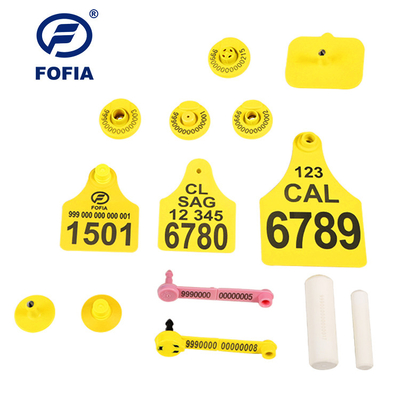 FOFIA RFID thẻ tai điện tử thẻ theo dõi động vật với nhiệt kế cho bò và cừu