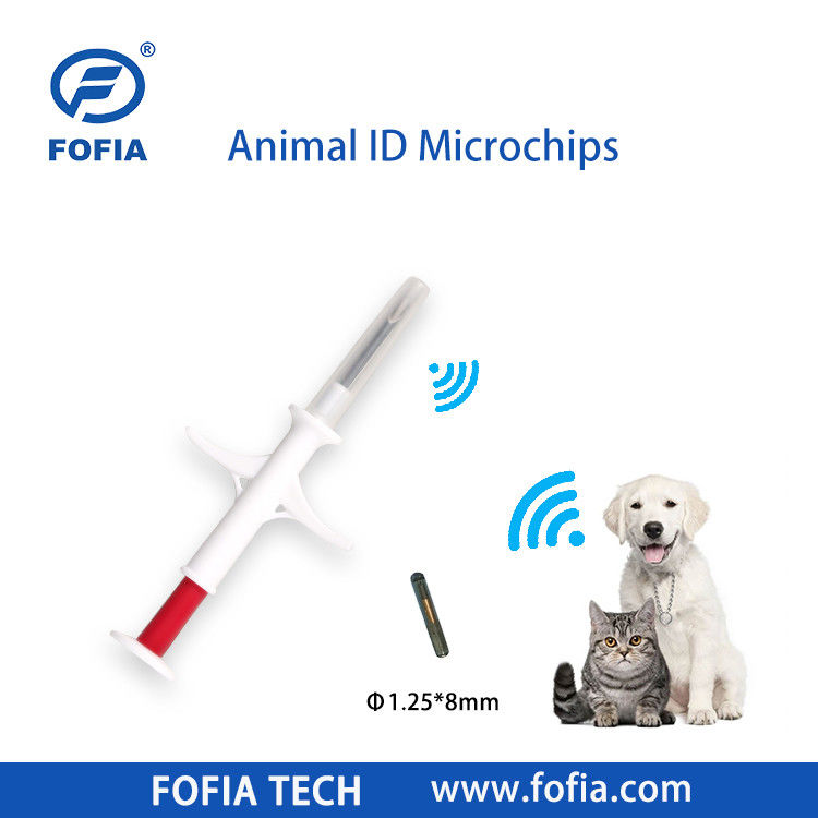 Fofia 2026 bán nóng RFID 134.2kHz Animal ID Microchip tích hợp loại thẻ tai ZS009 chống nước cho tiêm thú cưng bò