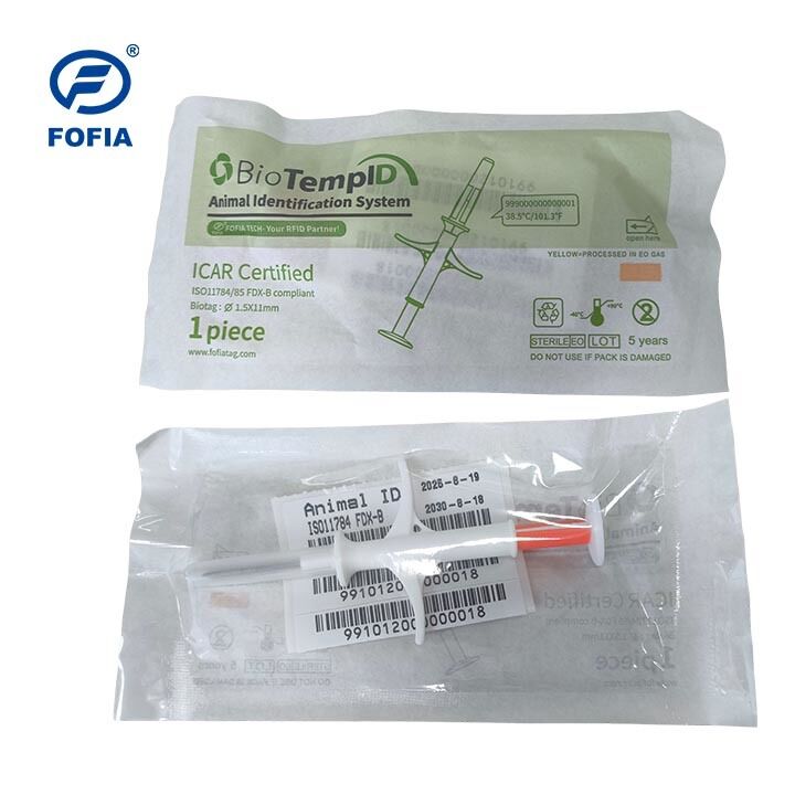 Bộ Kit Cảm Biến Nhiệt Độ Giám Sát Thời Gian Thực HT003 ISO11784/5 FDX-B RFID Microchip cho Ngựa và Gia Súc