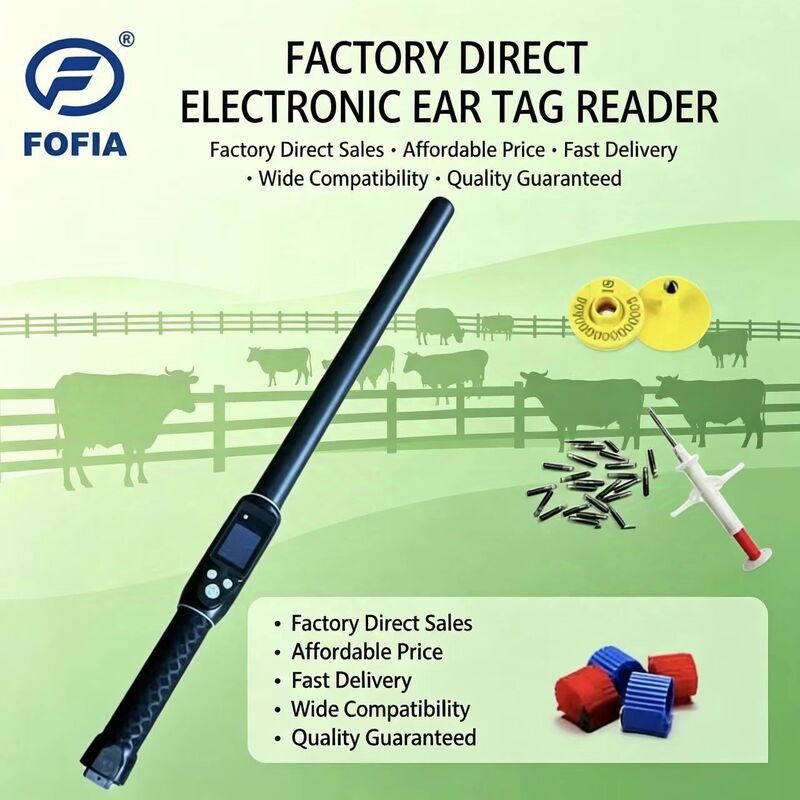 Long Diastance Professional Livestock RFID Tag Stick Reader PT290 With OLED Display Data Storage For ID Chip Reading  UHF/LF