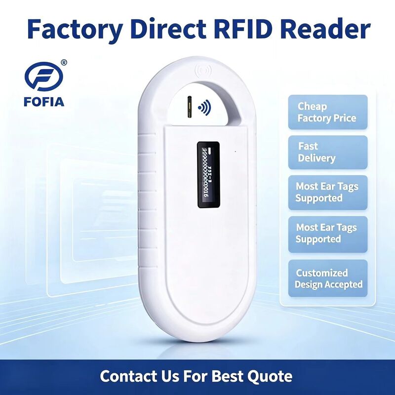 Động vật cầm tay Microchip Đầu đọc thẻ RFID PT160 134,2kHz Màn hình OLED USB Pin Lithium Chứng nhận CE Giao thức ISO 11784/11785