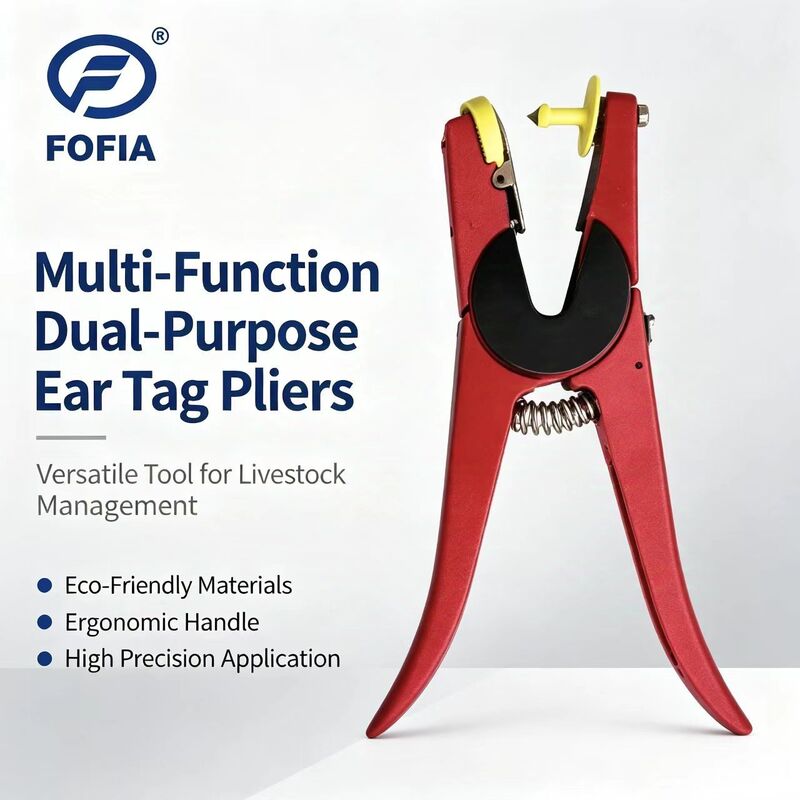 FOFIA mới kim loại nhôm hợp kim trang trại động vật tai thẻ ứng dụng bộ mã hóa laser bò lợn cừu ngựa 3 tháng bảo hành
